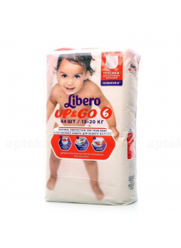 Libero up и go подгузники-трусики р.6 (13-20кг) N 44