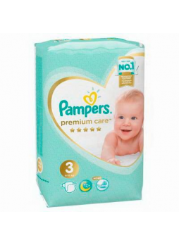 Памперс Премиум каре подгузники (р-р 3) 6-10кг N 52