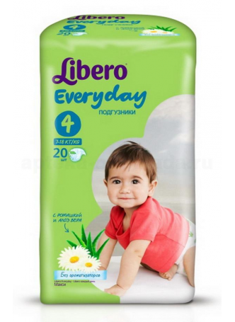Подг Libero Everyday макси 7-18кг N 20 оптом