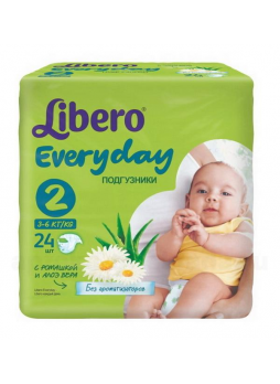 Подг Libero Everyday мини 3-6кг N 24