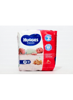 Подгузники Huggies классик (р-р 2) 3-6кг N 18