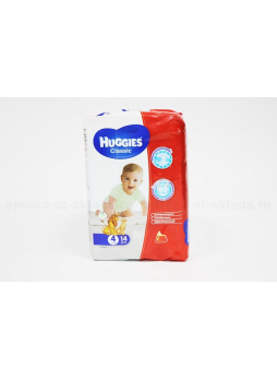 Подгузники Huggies классик (р-р 4) 7-18кг N 14