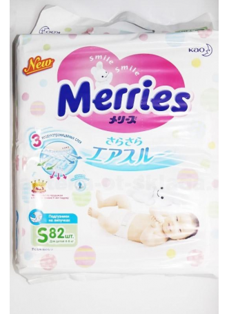 Подгузники Merries 4-8кг N 82