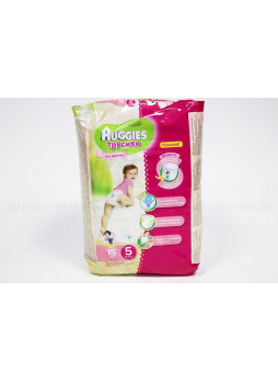 Подгузники-трусики Huggies д/девочек (р-р 5) 13-17 кг N 15