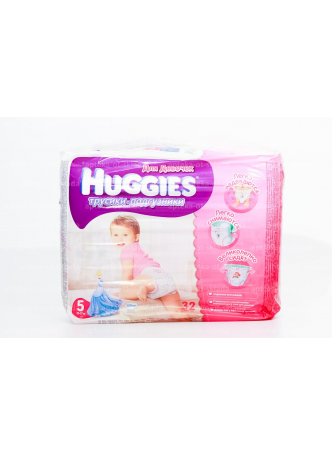 Подгузники-трусики Huggies д/девочек (р-р 5) 13-17 кг N 32 оптом