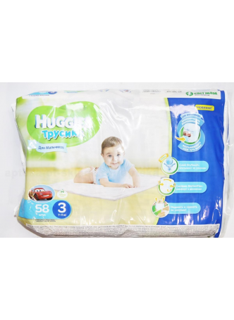 Подгузники-трусики Huggies д/мальчиков (р-р 3) 7-11 кг N 58 оптом