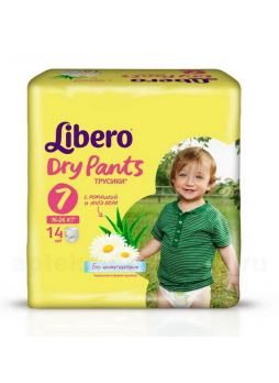 Трусики libero драй пентс экстра лардж плюс 16-26 кг N 14