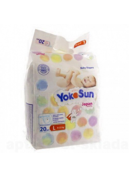 YokoSun подгузники р.L 9-13кг N 20