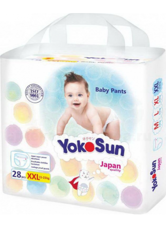 YokoSun подгузники-трусики р.XXL (15-23кг) N 28