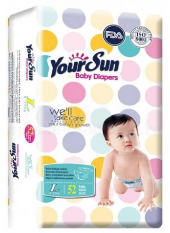 YourSun подгузники р.L (9-13 кг) N 52