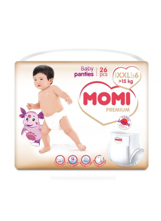 Японские подгузники-трусики Momi Premium р.XXL от 15кг N 26 оптом