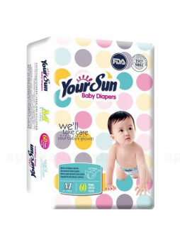 YourSun подгузники M (5-10кг), 60 шт N 1
