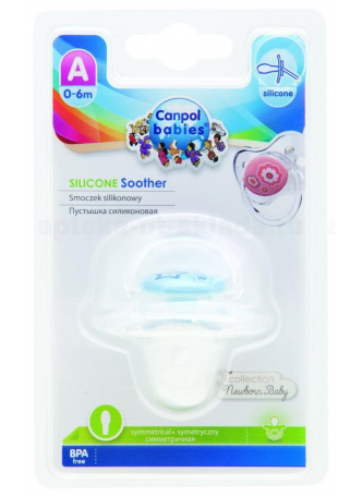Canpol babies соска-пустышка силикон симметричная NewbornBaby 0-6мес 22/580 N 1 оптом