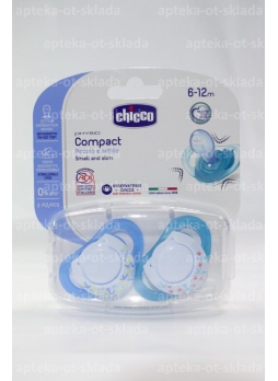 Chicco пустышка Physio силикон 6-12мес Морская N 2
