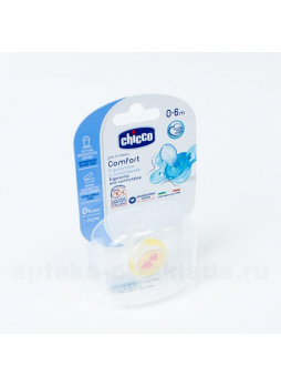 Chicco соска-пустышка Physio Comfort Lumi smile силикон 0-6мес N 1