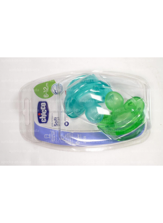 Chicco соска-пустышка Physio Soft силикон 6-12мес голубая/зеленая N 2 оптом