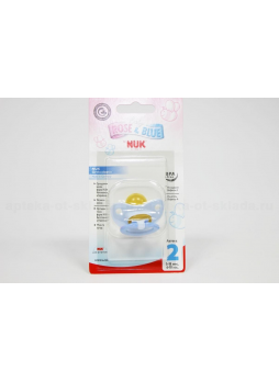 Nuk Baby Blue Соска-пустышка ортод латекс 6-18 мес р. 2 N 1