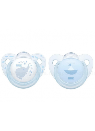 Nuk Baby Blue Соска-пустышка ортод силикон 6-18 мес р.2 /10736275/ N 1 оптом