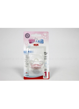 Nuk Baby Rose Соска-пустышка ортод силикон 0-6 мес р. 1 N 1