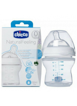 Chicco бутылочка Natural Feeling силикон соска с наклоном м флексорами 150мл +0мес N 1