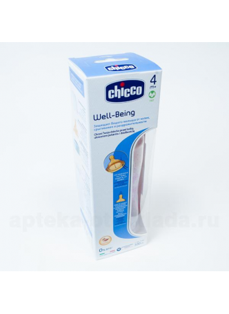 Chicco бутылочка Well-Being Girl латексн соска 330мл +4мес 310205121 N 1