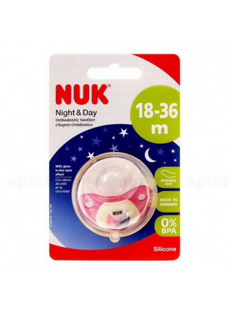 Nuk Happy Days соска-пустышка ортодонтич силикон 18-36мес /10739430/ N 1