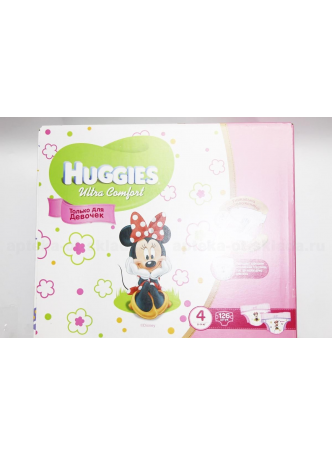 Уценен Подгузники Huggies ultra comfort д/девочек (р-р 4) 8-14 кг N 126
