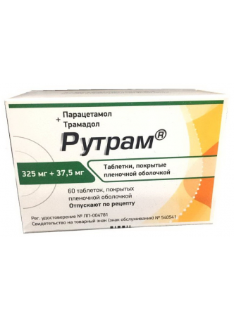 Уценен Рутрам таб п/о плен 325мг+37,5мг N 60 оптом