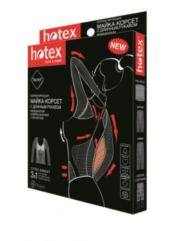 Hotex майка-корсет с длинным рукавом д/похудения бежевый 3в1 N 1