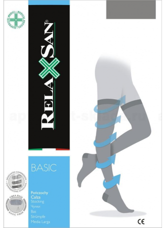 Relaxsan чулки на резинке basic 70 den 12-17mmHg телесн р 5 N 1 оптом