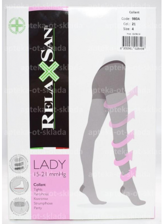 Relaxsan Collant колготки 15-21 mmHg р-р 4 цвет бежевый N 1 оптом