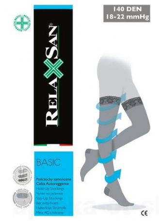 Relaxsan гольфы 140den 18-22mmHg черные р 2 N 1