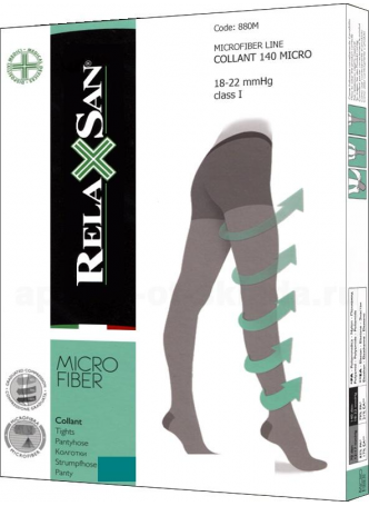 Relaxsan колготки Microfiber 140 den 18-22 mmHg черн р 4 N 1 оптом