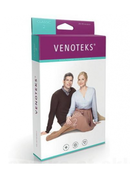 Venoteks классик чулки 2кл компр 2C214 р.М темн-беж пара N 1