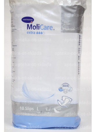 Hartmann molicare Premiun extra soft подгузники L 120-150 см N 10 оптом