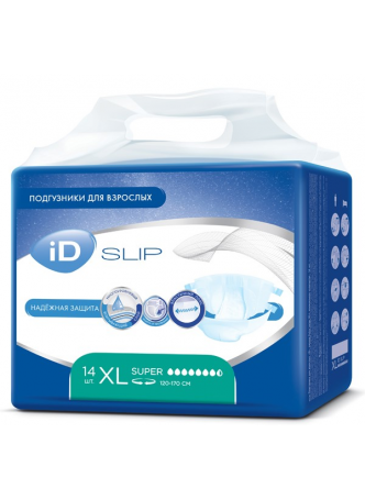 ID Slip подгузники д/взрослых д/тяж недерж Super р-р XL 120-170см N 14