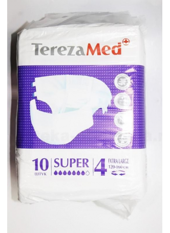 TerezaMed подгузники д/взр super XL 120-160 см N 10 оптом