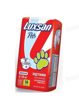 Luxsan Pets подгузники впитыв д/животных р.M 5-10кг N 14