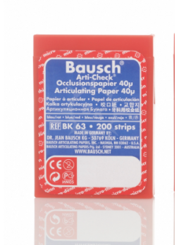 BAUSH ARTI-CHECK Бумага артикуляционная микродюн, двухсторонняя,  цвет СИНИЙ/КРАСНЫЙ - полоски в упаковке оптом