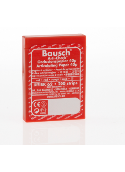 BAUSH ARTI-CHECK Бумага артикуляционная микродюн, двухсторонняя, цвет КРАСНЫЙ - полоски в упаковке оптом