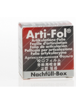 BAUSH ARTI-FOL METALLIC - Shimstock - Фольга артикуляционная ультратонкая, двухсторонняя, цвет КРАСНЫЙ/ЧЕРНЫЙ (дополнительная упаковка). оптом