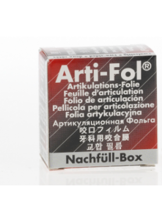 BAUSH ARTI-FOL METALLIC - Shimstock - Фольга артикуляционная ультратонкая, двухсторонняя, цвет КРАСНЫЙ/ЧЕРНЫЙ (дополнительная упаковка). оптом