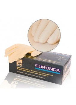 EURONDA Перчатки латексные смотровые, неопудренные, текстурированные, ОДИНОЧНОГО хлоринирования оптом