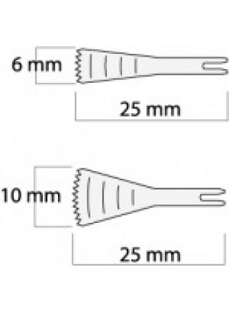 Пилка S-6 -- сагиттальная, направление резки параллельно оси, с глубиномером на пилке (шаг 2,5мм), для наконечника S-8 S (шрина 6 мм) оптом