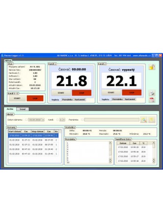 Программное обеспечение для регистратора температуры Thermo Logger