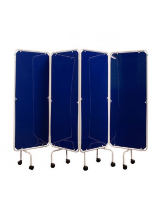 Медицинская ширма на роликах SCR01/WHITE/SCRPK/BLUE