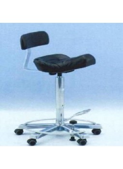 Табурет L03-SD4545/RA VERNIPOLL  для врача со спинкой на колесиках