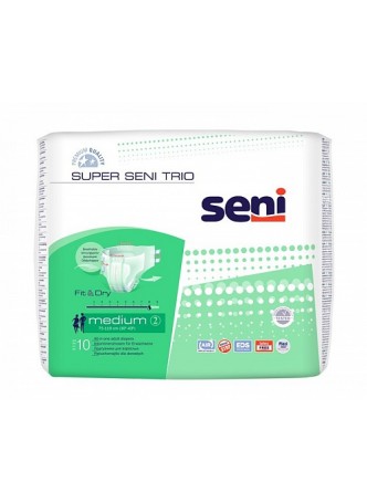 Подгузники для взрослых SUPER SENI TRIO Medium по 10 шт. (SE-094-ME10-A03) оптом