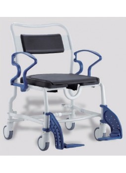 Кресло-стул с санитарным оснащением Денвер (серый/синий)
